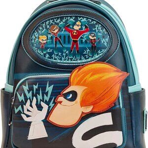 New Loungefly Disney Pixar Moments Incredibles Syndrome Mini Backpack Bag